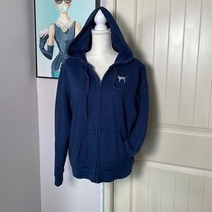 PINK zip up hoodie XL